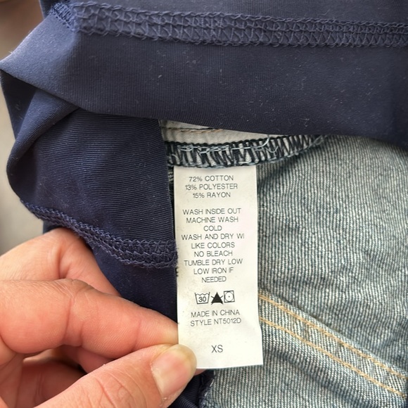 Pinkblush Dark Wash Distressed Raw Hem Maternity Full Panel Shorts - Picture 8 of 9